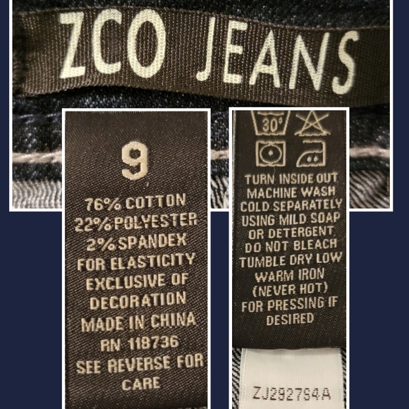 ZOC JEANS 👖NWOT- Size 9 Juniors - Picture 5 of 16